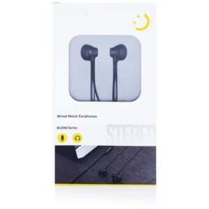 Totulife T-EPHBNBK Blend Series Metal Stereo Wired Earphones Black